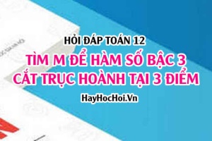 Tìm m để hàm số bậc 3 cắt trục hoành tại 3 điểm, điều kiện hàm số bậc 3 cắt trục hoành tại 3 điểm? Toán lớp 12 - Hỏi đáp